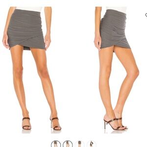 JAMES PERSE Slate Blue Gray Wrap Mini Skirt